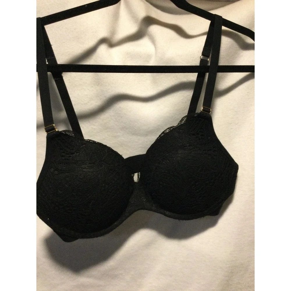 Lively‎ Black Lace Full Coverage Padded Underwire Bra 34D